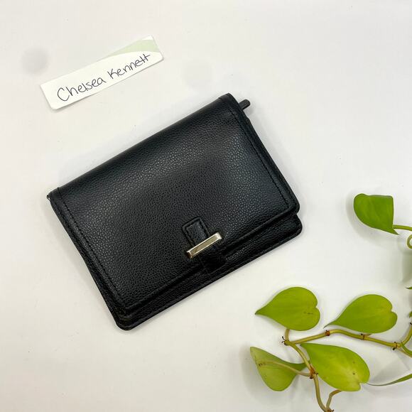 Kate Spade Black Leather Bifold Wallet - Picture 1 of 10